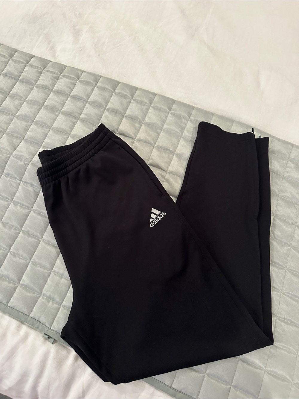 adidas Black Jogger Sweatpants with White Logo
